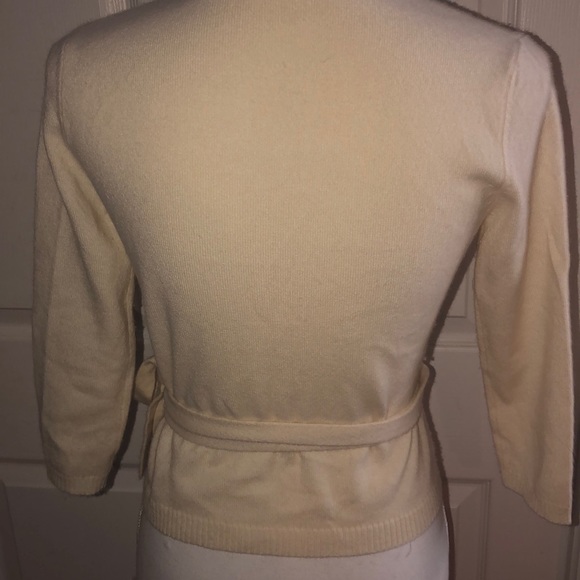 Autumn Cashmere Ivory Sequin Wrap Sweater - Picture 3 of 5